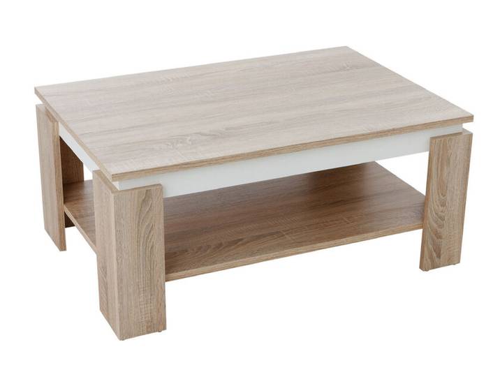 Couchtisch TIM II 90 x 60 cm Sonoma Eiche /weiß