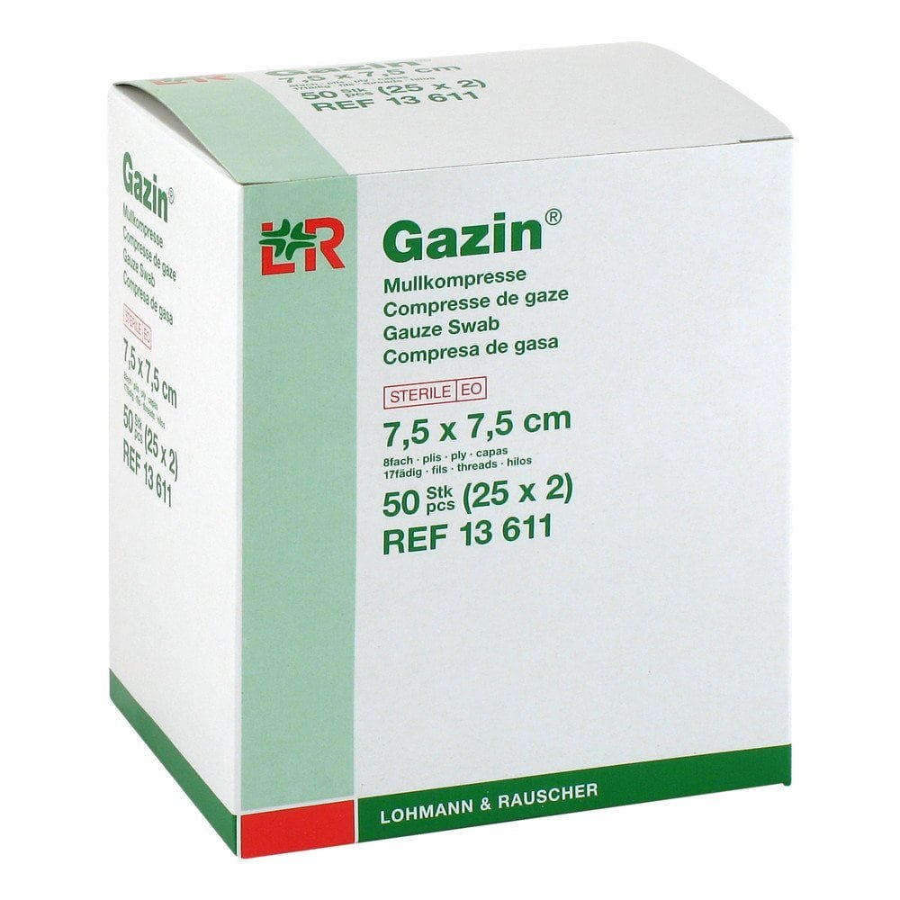 Lohmann & Rauscher GmbH & Co.KG Gazin Kompressen 7,5x7,5cm 8fach steril 03449019