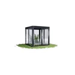 SunElements Design Gewächshaus SunCasa Infinity mit Photovoltaikdach 2.2 anthrazit-metallic, Wand/Dach: 6mm Acrylglas klar