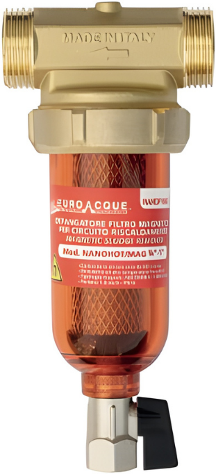 Euroacque Defangatore Filtro Magnetico NANO HOT MAG 3/4" F 1" M Cod. NANOFHMG