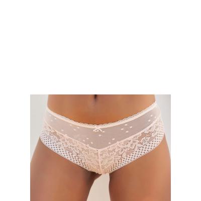 Stringpanty VIVANCE, Damen, Gr. 36/38, beige (puder), Microfaser, Obermaterial: 90% Polyamid, 10% Elasthan, körpernah, Unterhosen, Dessous im hübschen Spitzen-Mix