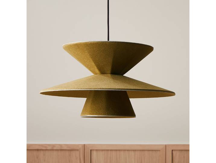 Morphic Pendelleuchte Green - Loom Design - Wohnzimmer - Modern - Stoff / Textil - Einflammig