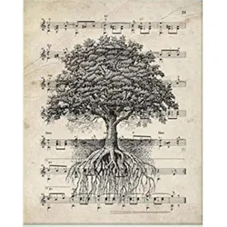POSTER Herz Baum. A4 Rahmenlos