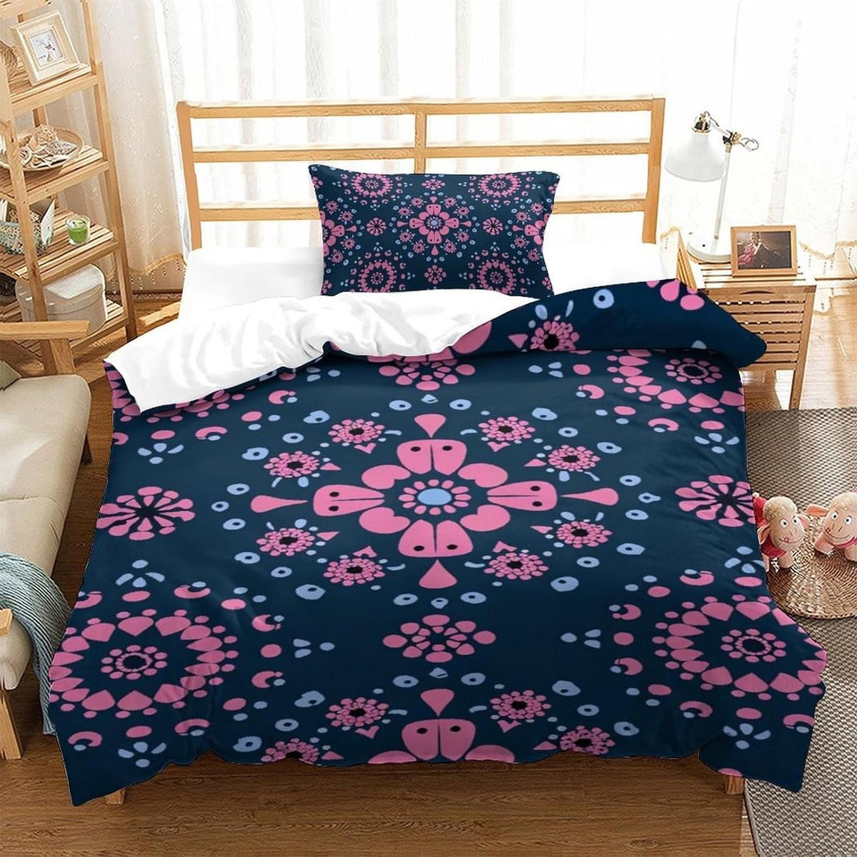 Ultrazacht microvezel dekbedovertrek set Stijl-7, 135x200 cm