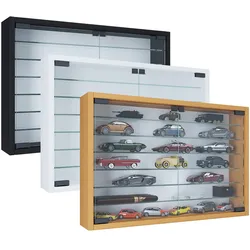 VCM VCM   Glasvitrine hängend   Vitrine Glas mit ESG-Sicherheitsglas   Maße: H. 40 x B. 60 x T. 10 cm   Hängevitrine Glas   Modern und platzsparend   Glas Vitrinenschrank - Mandosa XL