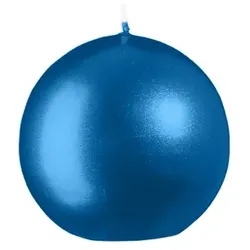 Kopschitz Kerzen Kugelkerzen Metallic Matt Royalblau Ø 70 mm, 6 Stück