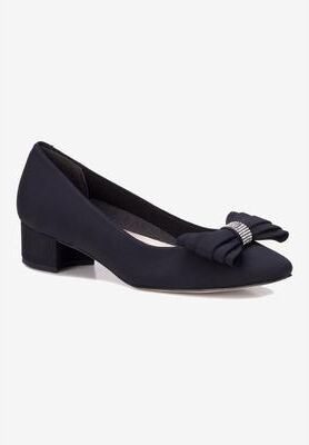 Women's Hollie Pump by Ros Hommerson in Black Micro Fabric (Size 6 M)