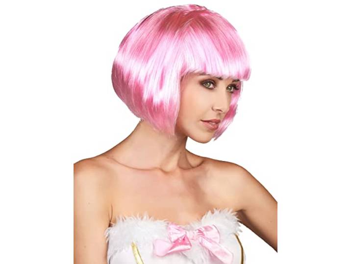 DEGUISE TOI - Korte roze damespruik