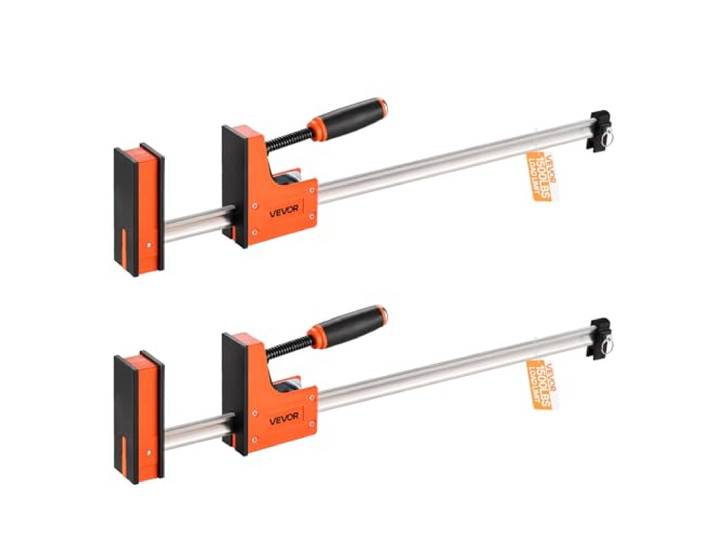 VEVOR Serre-Joints Parallèles 2PCs Ouverture de la Mâchoire 91\,4 cm\, Pince Écarteur en F avec Limite de Charge de 680 kg\, Pression Uniforme\, en Plastique et Acier au Carbone\, Menuisier Métallurgie