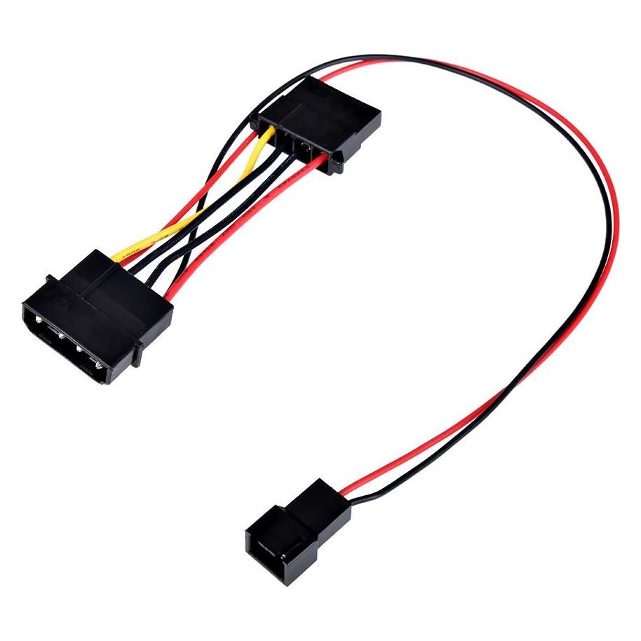 Aquatuning Revoltec 3-Pin zu 4-Pin Spannungsadapter (33.50 cm, 3 Pin, 4 pin Molex) (81002)