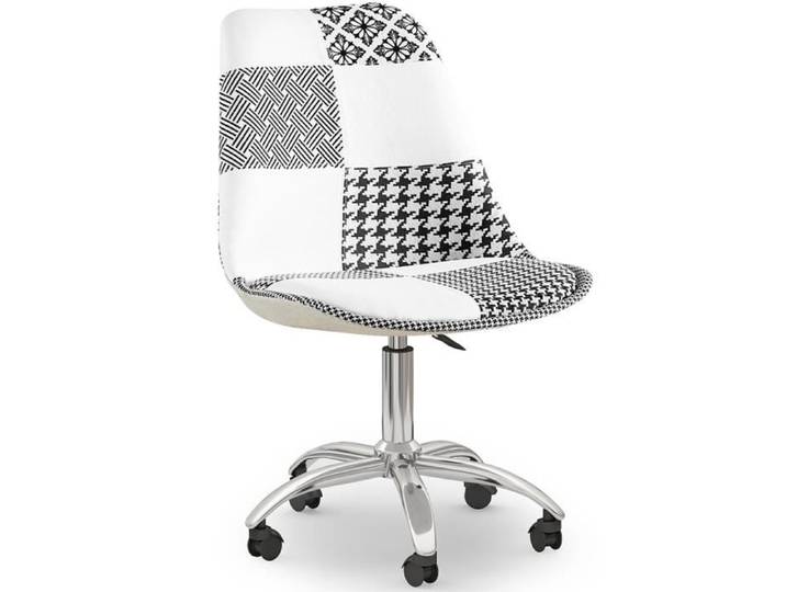 Chaise de Bureau Pivotante - Tissu Patchwork - Sam Multicolore