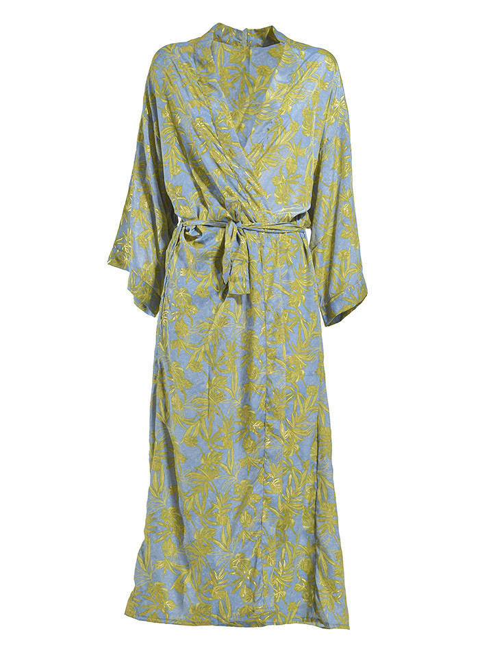 BLE Kimono in Blau/ Gelb - onesize