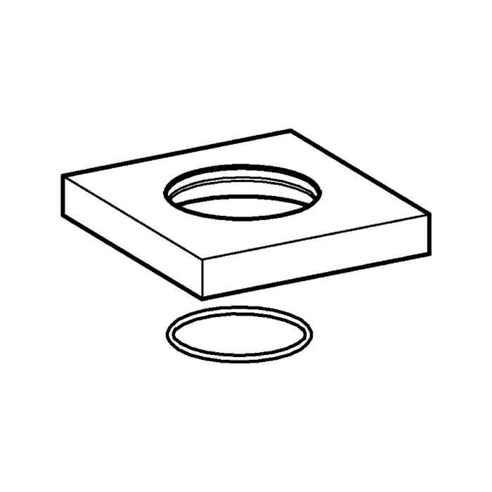 Hansa Rosette 75 x 75 mm komplett Einzel - 59914212 L?sung