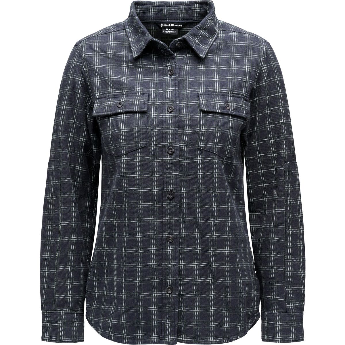Black Diamond W Project Twill LS Shirt charcoal-citron (9794) LRG AP7530929794LRG1