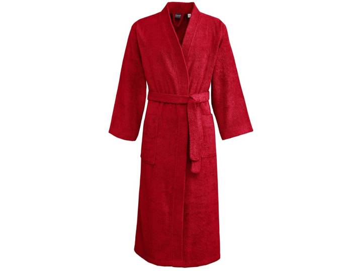 Peignoir mixte kimono en coton rubis m