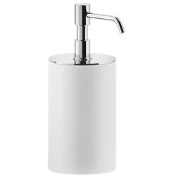 Gessi, Seifenspender + Seifenschale, Rilievo, Seifenspender Standversion, Becher weiss matt, 59537