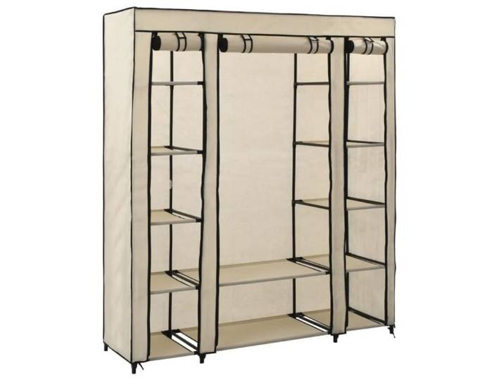 Armoire chambre Haut de gamme - Mobilier FR62846M - Crème - 150x45x17 - Rangement et Garde-robe