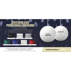 Titleist Golfbälle mit kostenloser Personalisierung  - 12 Stück - Weihnachtsakti...