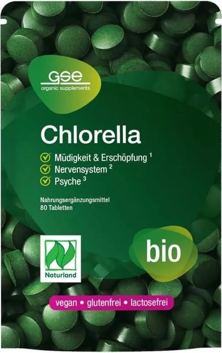 GSE Chlorella 500 mg Bio Naturland Tabletten 80 St