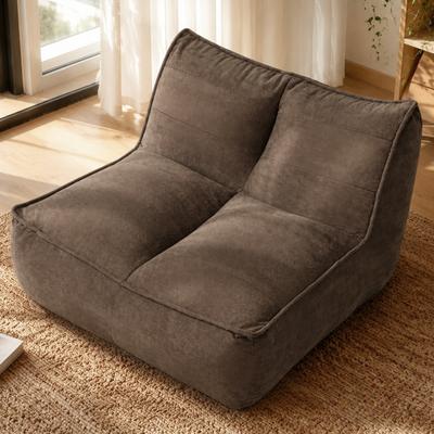 Loedds Upholstered Bean Bag Lounge Chair with Contoured Support No Assembly Required