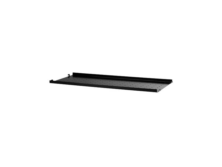 String String metalen plank zwart, 78x20 cm, lage rand