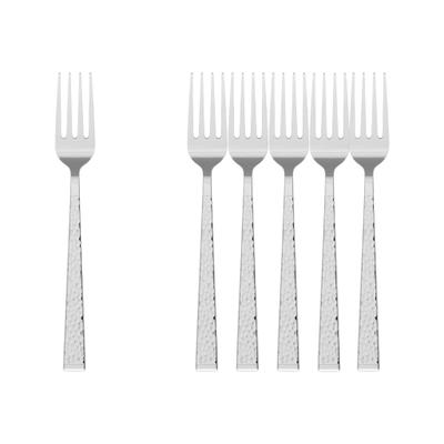 Tafelgabel VILLEROY & BOCH "Tafelgabel Blacksmith 205 mm 6er Set silber", silber, B:6mm, Essgabeln, Spülmaschinenfest