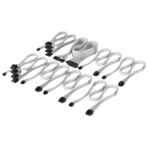 Corsair Premium Sleeved DC Cable Pro Kit, für Typ-5-Netzteil - weiß