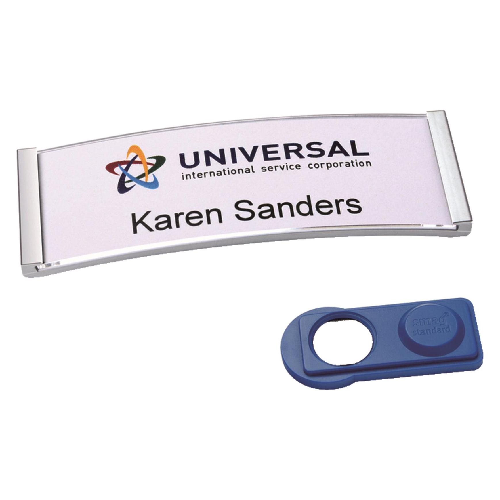 Badgepoint POL20MA66-10DR Namensschilder, 64 x 22 mm, metallfarben (POL20MA66-10DR)