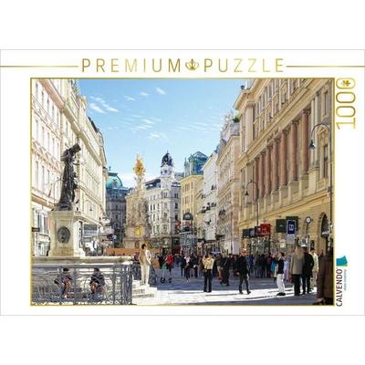 CALVENDO Puzzle Graben Wien, Prachtstraße mit Pestsäule und Josefsbrunnen | 1000 Teile Lege-Größe 64x48cm Foto-Puzzle für glückliche Stunden