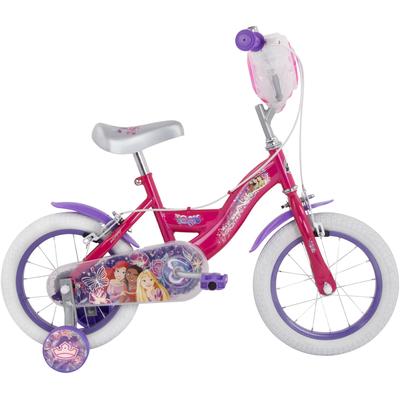 Kinderfahrrad HUFFY "Disney Princess 14-Zoll-Kinderfahrrad" Gr. 24, weiß, neutral, Fahrräder, Kinder, 24cm, 14 Zoll (35,56cm) hinten: 14 Zoll (35,56cm)