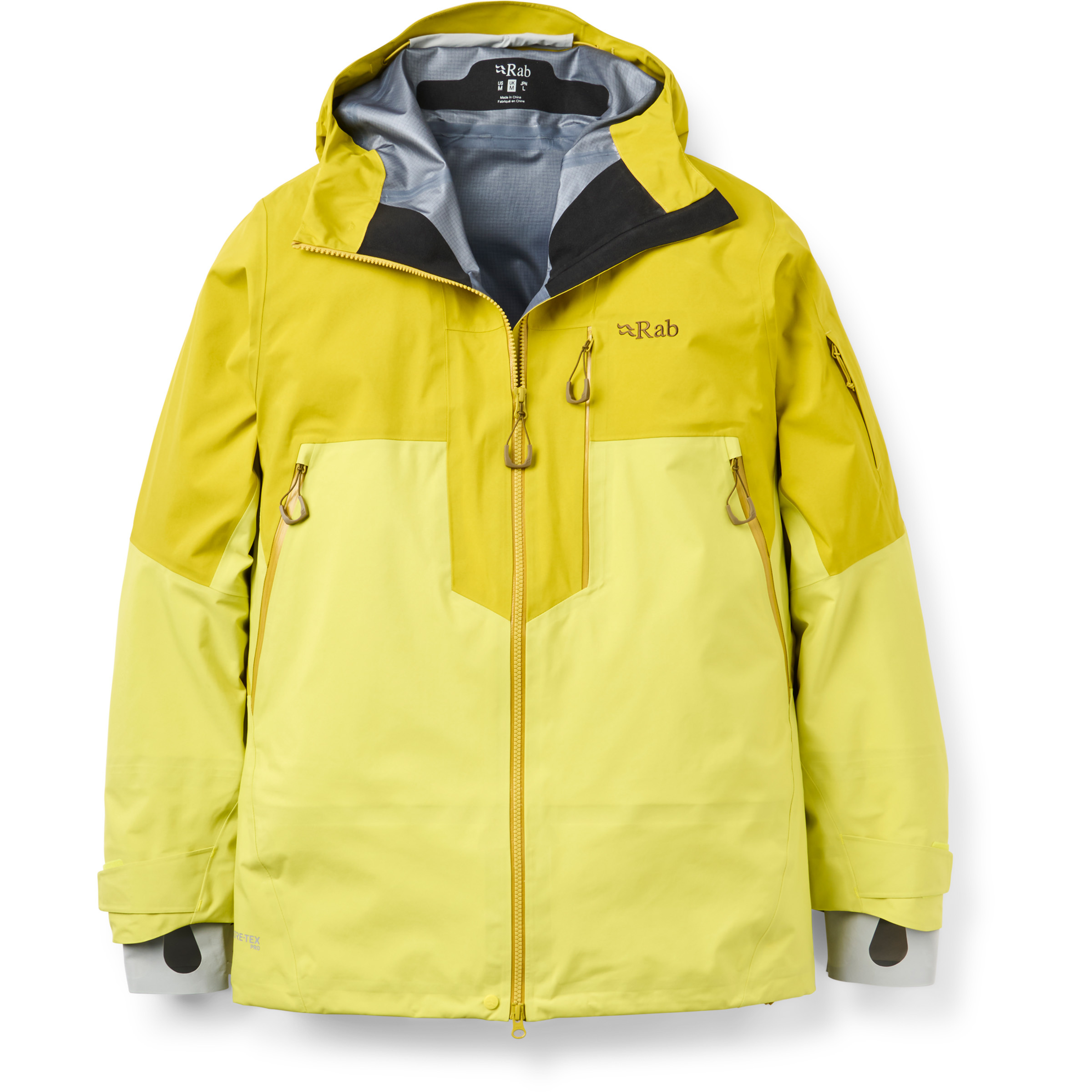 Rab Khroma Latok GTX Herren Regenjacke gelb Größe S Trekking Winddicht Wasserabweisend