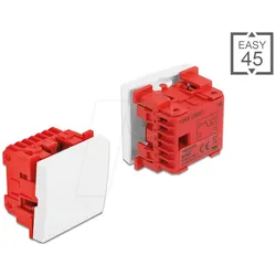 DELOCK 81362 - Easy 45 Wippschalter Aus-Wechsel 45 x 45 mm, weiß