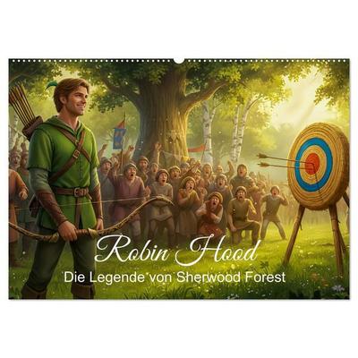 Robin Hood – Die Legende von Sherwood Forest (Wandkalender 2027 DIN A2 quer), CALVENDO Monatskalender