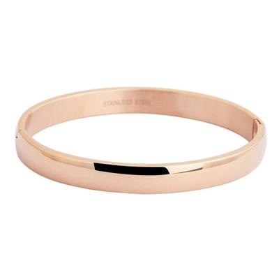 Armreif ADELIA´S "Armband – Armreif aus Edelstahl Ø 6,2 cm cm", rosa (gold), Armbänder, Damen, 6,2cm, Edelstahl, Armreif, Eine schöne Geschenkidee für jeden Anlass