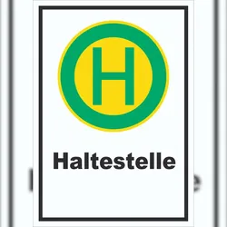 HB-Druck Schild Haltestelle A5 (148x210mm)