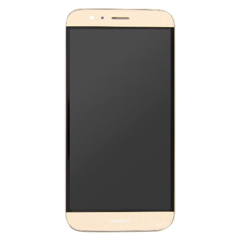 OEM Huawei Ascend G8 LCD mit Rahmen Gold (Display, Huawei G8) (02350MXA)