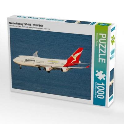 CALVENDO Puzzle Qantas Boeing 747-400 - YSSY/SYD | 1000 Teile Lege-Größe 64x48cm Foto-Puzzle für glückliche Stunden