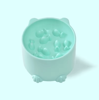 Inspire Picks SafeBit Elevated Slow Feeder Pet Bowl Neck Protection Feeding Dish green