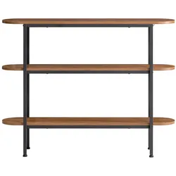 SoBuy Konsolentisch Flur mit 3 Regalböden Braun 110x25x85cm Industriell