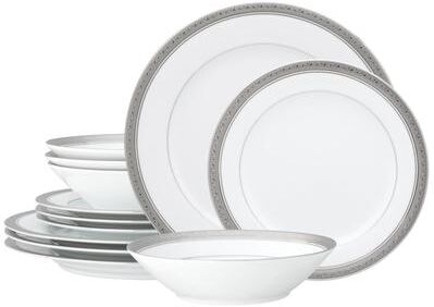 Noritake Crestwood 12-Piece Dinnerware Set, Service for 4