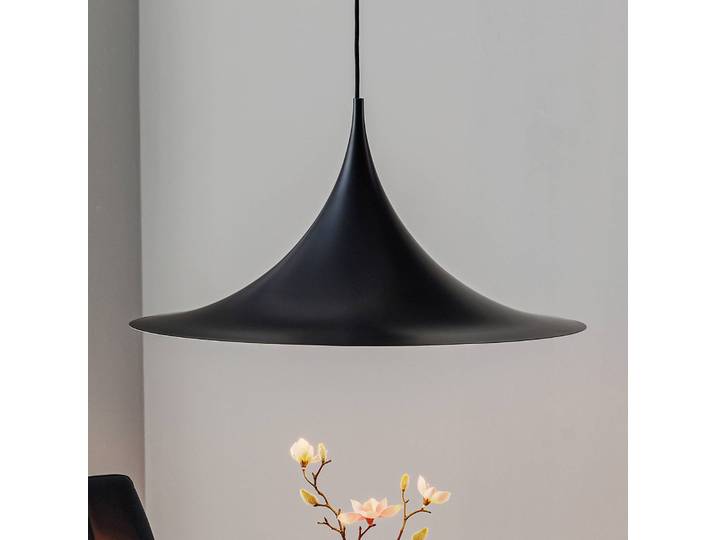 GUBI Designer Hängeleuchte Semi, dimmbar, schwarz, für Wohn- / Esszimmer, Metall, Design
