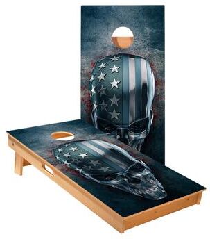 Skip's Garage USA Skull Cornhole Boards