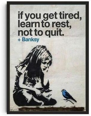 Inspire Essentials Banksy Graffiti Wall Art Street Art Canvas Poster Modern Urban Decor 12 40x50cm