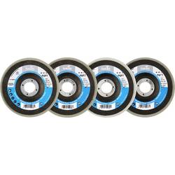 LUKAS-ERZETT A6700023 Polierteller-Set P6PT Ø 125 mm 4-teilig für Winkelschleifer flach Durchmesser 125 mm