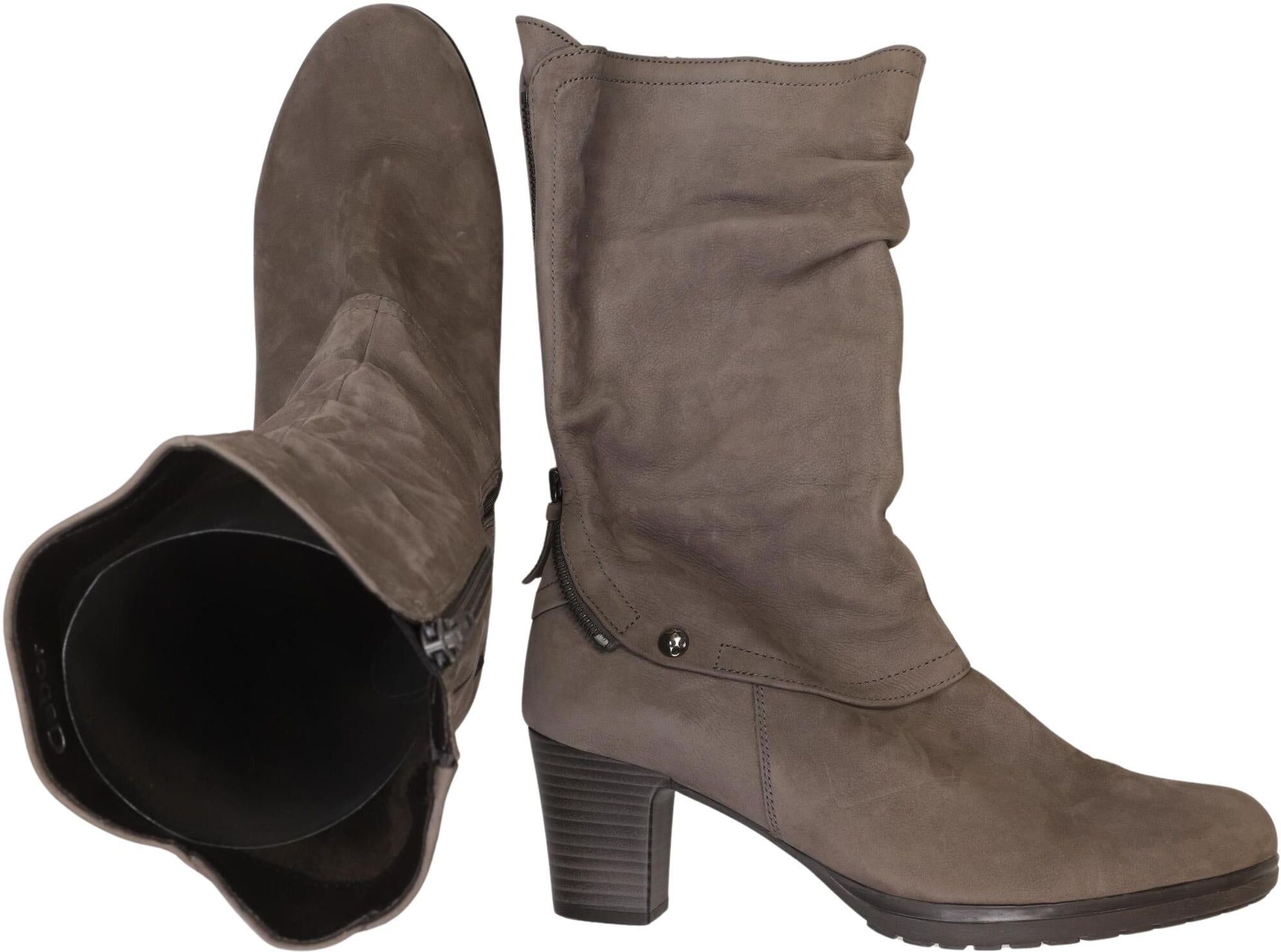 Gabor Damen Stiefel, Grau, Gr. EU 39 (UK 6), Leder - Second Hand