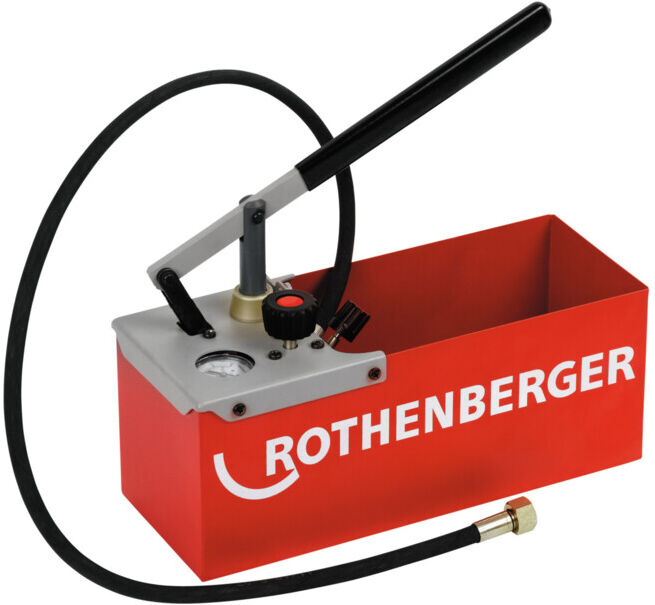 Pompe de vérification Rothenberger TP25 0-25 bar système à double clapet (Twin Valve) revêtue (60250)