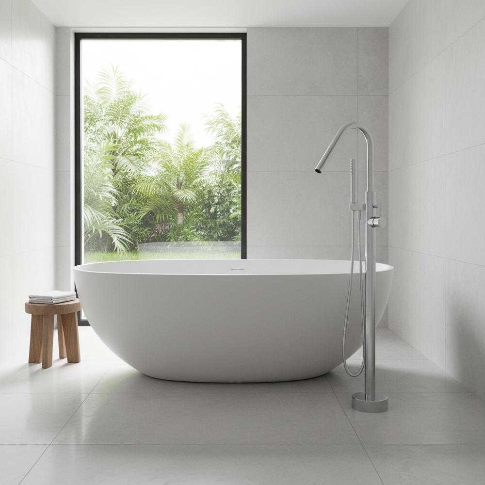 Freistehende Haushalts-Badewanne, Badezuber, klassisches weißes Design, geeignet für das Badezimmer 180×80×55cm /TW-8507-180/