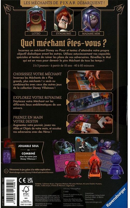 Ravensburger Villainous - Plus grands, Plus méchants
