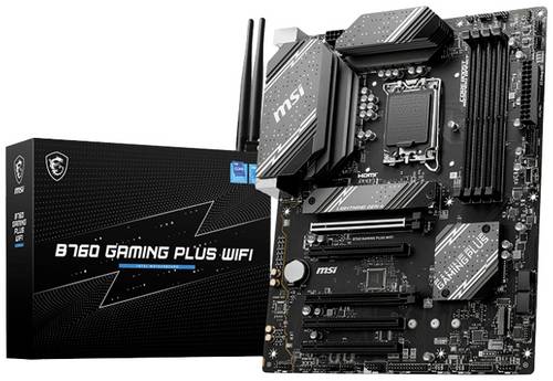 MSI B760 GAMING PLUS WIFI Mainboard Sockel (PC) Intel LGA 1700 Formfaktor (Details) ATX Mainboard-Chipsatz Intel B760