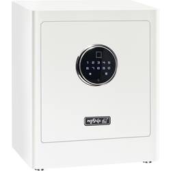 Basi 2020-0000-WEISS mySafe Premium 350 Möbeltresor Zahlenschloss, Fingerabdruckschloss Weiß